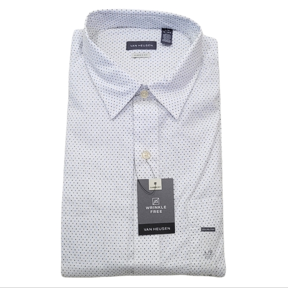 Van Heusen Shirts Van Heusen Classic Fit Mini Dot Long Sleeve
